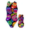 BAÑADOR WATERPOLO MUJER HALLOWEEN SKULL -Turbo banador waterpolo mujer halloween skull 89386